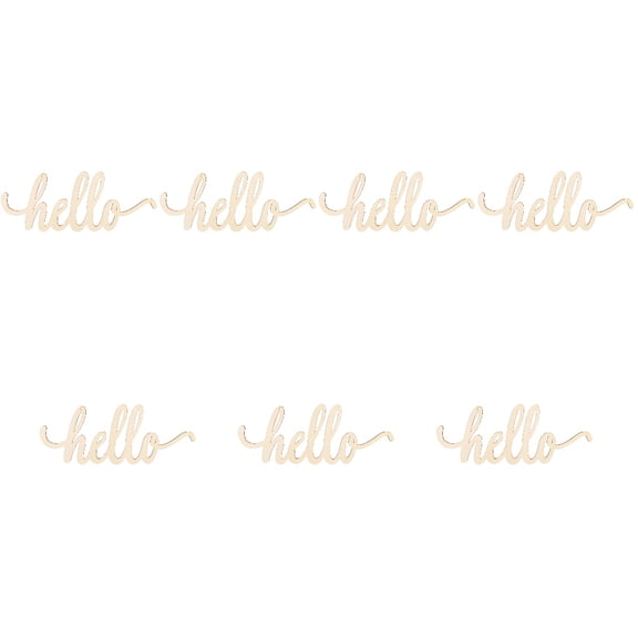 ETEREAUTY Beige Wooden Letters Sign for Front Door Decor Elegant Wall Hanging 7Pcs