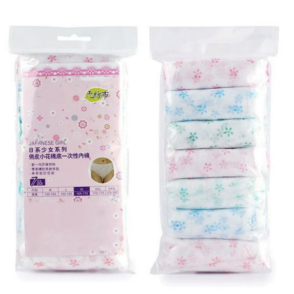 7pcs/lot Disposable Panties Maternity Underwear Panties Women's Travel Prenatal Postpartum Paper non-woven Panties