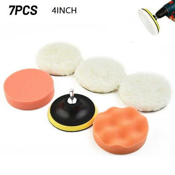 7pcs/set Buffing Polishing for Pads Car Polisher Drill Wool Wheel Mop Kit