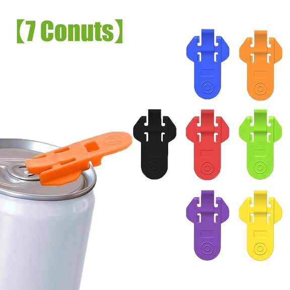 7pcs set Works on Bottles,Soda & Aluminum Cans,Beer,Drinkware Accessories,Home Kitchen,Leakproof Soda Tab Lifts,Kitchenware Manual Can Opener.