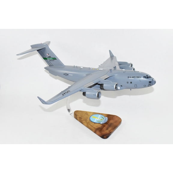 7th Airlift Squadron C-17a Model, 1/116th Scale, Mahogany, Cargo