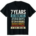 thumbnail image 1 of 7th Birthday 7 Years Old Vintage Retro 84 Months T-Shirt, 1 of 4