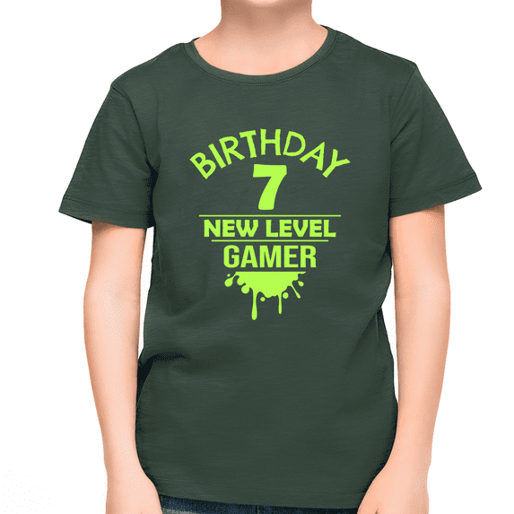 7th Birthday Boy Shirt 7 Year Old Birthday Shirt Gamer Shirt Birthday Shirt Boy 7th Birthday Gift