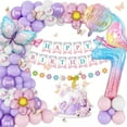 thumbnail image 1 of 7th Birthday Decorations for Girls, Butterfly Birthday Party Decorations Set With Butterfly Foil Balloons, Butterfly Design Banner, Butterfly Stickers, 1 of 7
