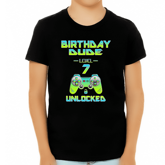 7th Birthday Shirt Boy - Birthday Boy Shirt 7 Gift - Its My Birthday Dude Happy Birthday Shirt