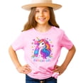 thumbnail image 1 of 7th Birthday Unicorn Shirt for Girls Rainbow Horse Party Theme Seven Year Old Graphic Tee Pink Shirt Youth Small, 1 of 5