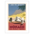 thumbnail image 1 of 7th Grand Prix Monaco 1935 - Formula One Auto Racing - Vintage Car Racing Poster by Géo Ham (Georges Hamel) - Fine Art Matte Paper Print (Unframed) 24x32in, 1 of 4