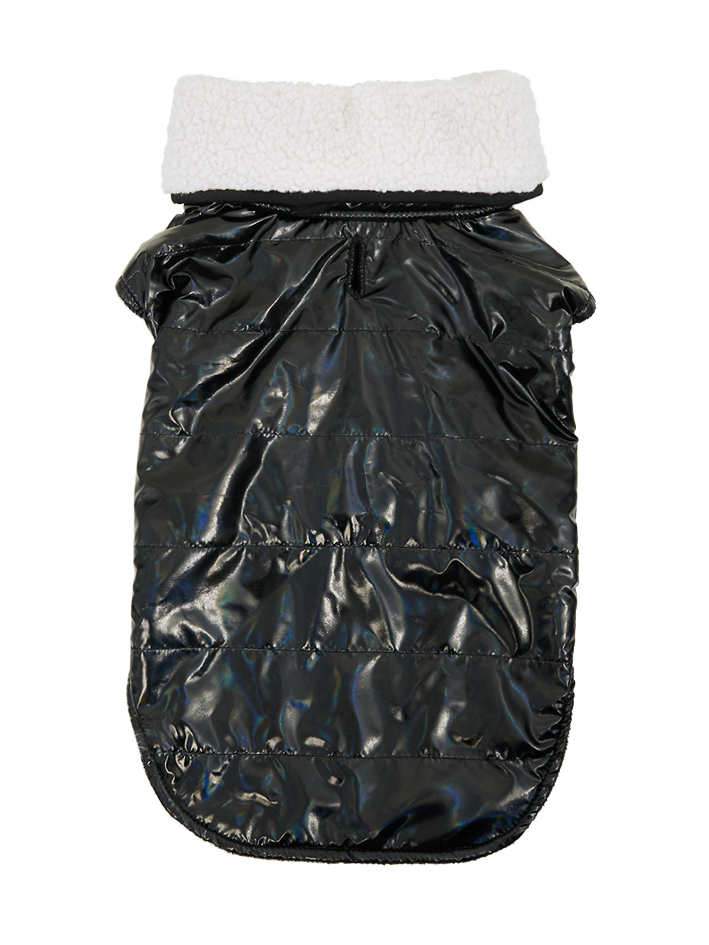7th & Hudson Lined Puffer Vest with High Pile Fleece Shawl Collar for Dogs and Cats, Size S-XL