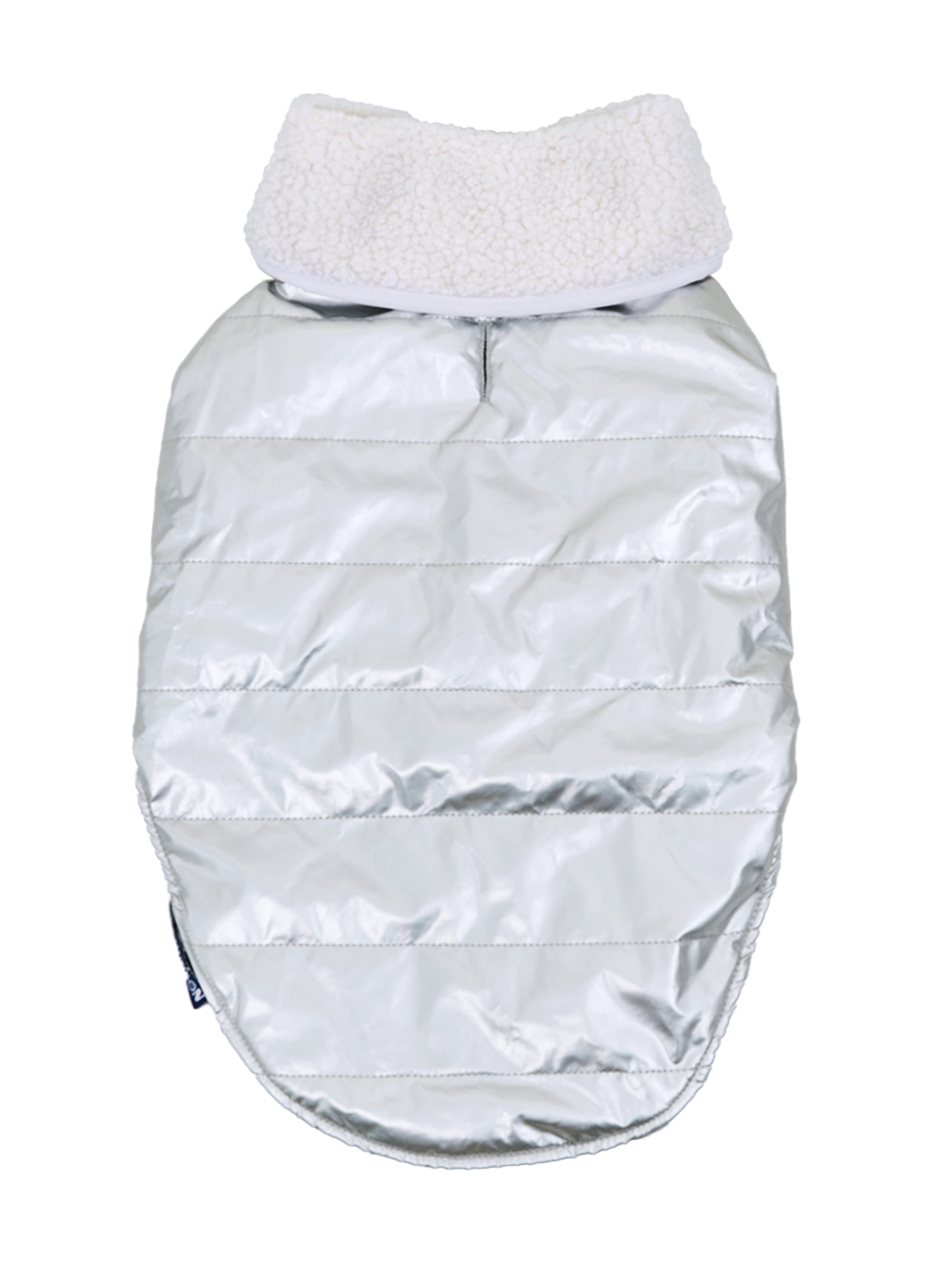 7th & Hudson Lined Puffer Vest with High Pile Fleece Shawl Collar for Dogs and Cats, Size S-XL