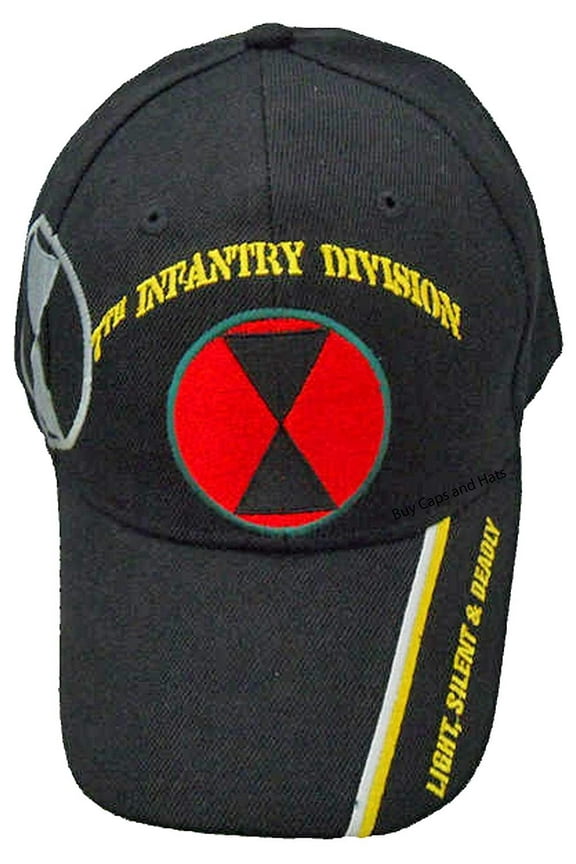 7th Infantry Division Cap Light Silent & and Deadly Baseball Hat Army