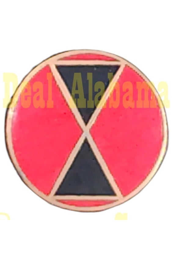 7th Infantry Division Hat, Lapel or Brooch Novelty Collectors Pin 7/8"D