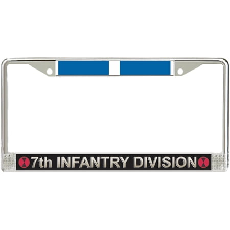 7th Infantry Division Korea Veteran Service Ribbon License Plate Frame