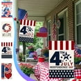 thumbnail image 1 of 7th of July Patriotic Garden Flag Double Sided Linen Garden Flag Holiday Outdoor Yard Decoration Flag Independence Day Garden Flags Memorial Day Decorations for Outside Lawn Porch Decor, 1 of 7
