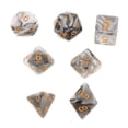 thumbnail image 1 of 7x Polyhedral Party Favors Gold Numbers Board Games Accessories D8 D10 D12 D20 Rpg S Role Playing for Rpg , White Black 006, 1 of 4