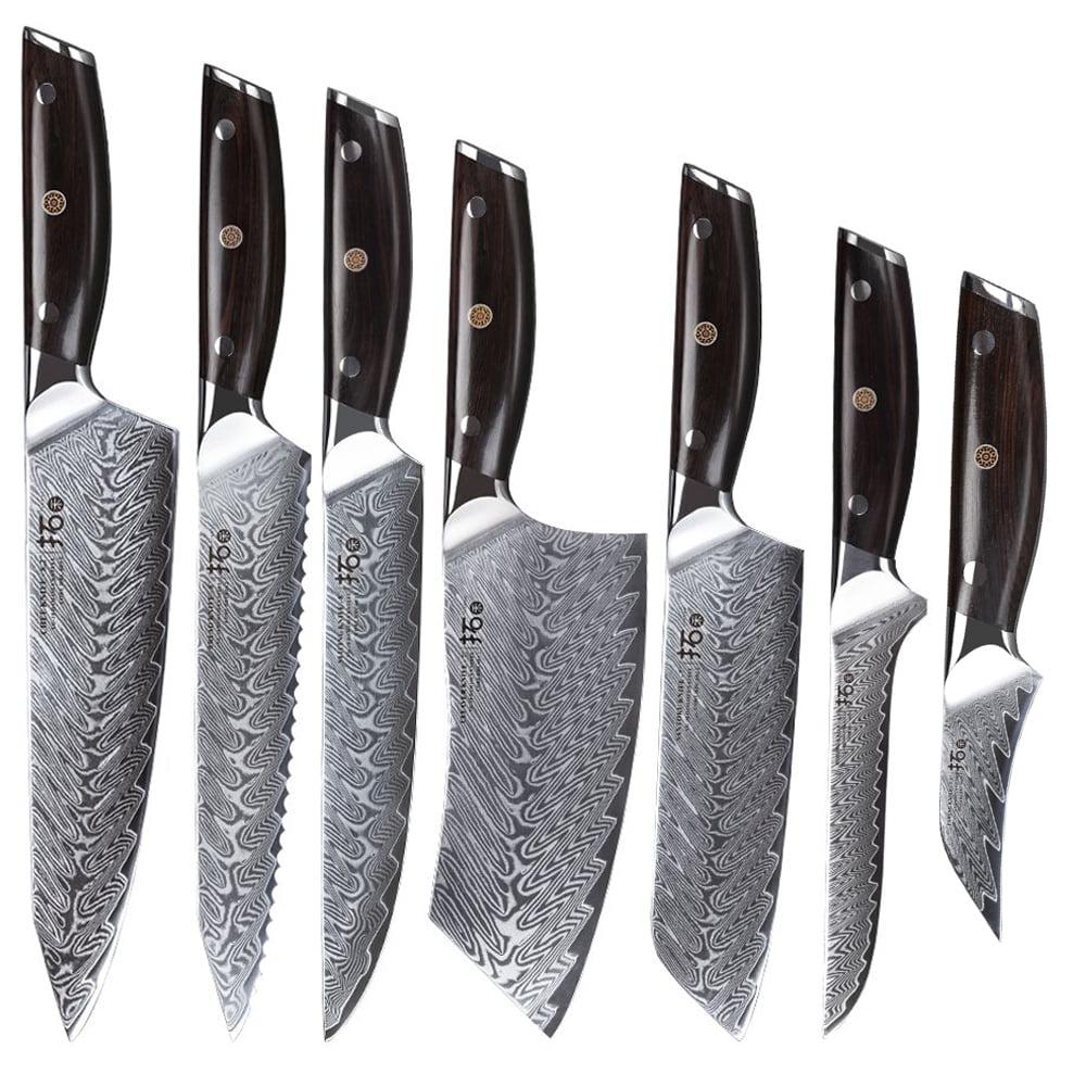 7x TURWHO Chef Knife Cleaver Slicing Japanese VG10 Damascus Steel