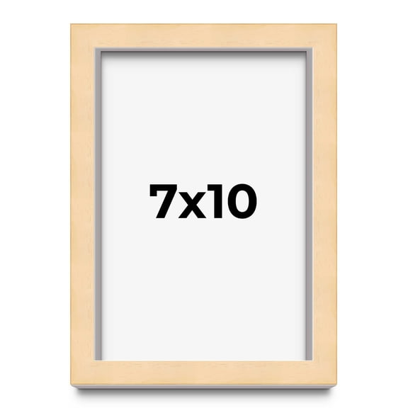 7x10 Frame Beige Real Wood Picture Frame Width 0.75 inches | Interior Frame Depth 0.5 inches |
