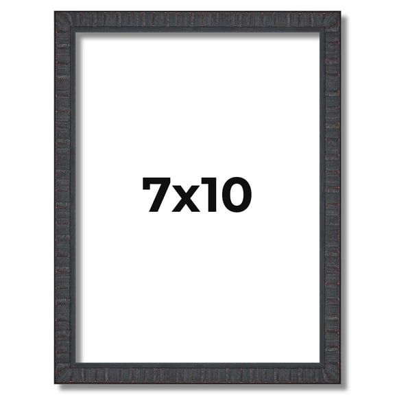 7x10 Frame Brown Picture Frame - Complete Modern Photo Frame Includes UV Acrylic Shatter Guard