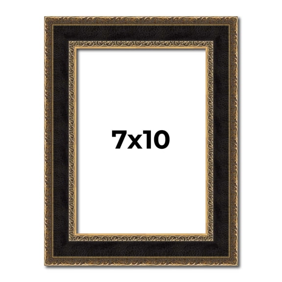 7x10 Frame Gold Antique Vintage Sold Wood Picture Frame | 1.75 Inch Moulding Width | Interior Frame