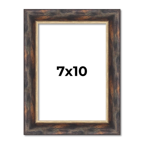 7x10 Frame Gold Real Wood Picture Frame Width 1.5 inches | Interior Frame Depth 0.5 inches |