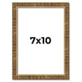 thumbnail image 1 of 7x10 Frame Gold Solid Wood Picture Frame - Complete Modern Photo Frame Includes UV Acrylic, 1 of 8