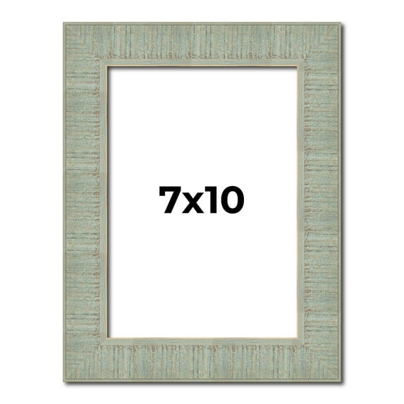 7x10 Frame Green Desert Pear Solid Wood Picture Frame | 1.625 Inch Moulding Width | Interior Frame