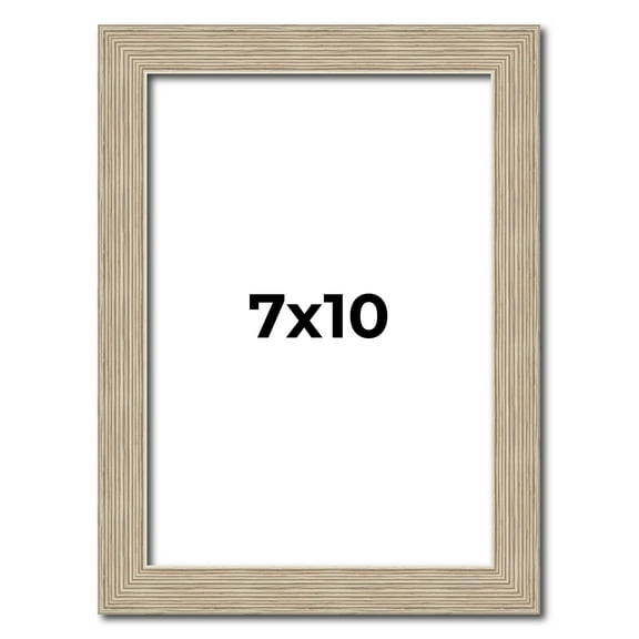 7x10 Frame Grey Solid Wood Picture Frame Width 1 Inches | Interior Frame Depth 0.5 Inches |