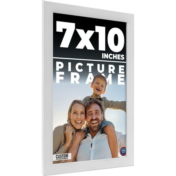 7x10 Frame White Real Wood Picture Frame Width 0.75 inches | Interior Frame Depth 0.5 inches |
