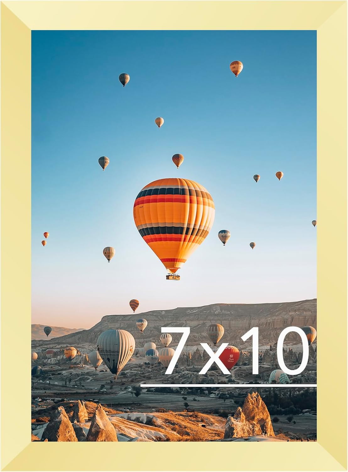 7x10 Picture Frame Gold for Wall Hanging or Tabletop- Wall Mounting Horizontally or Vertically, 7 x 10 Wall Gallery Poster Photo Frame for 7 by 10 Photos, Gold