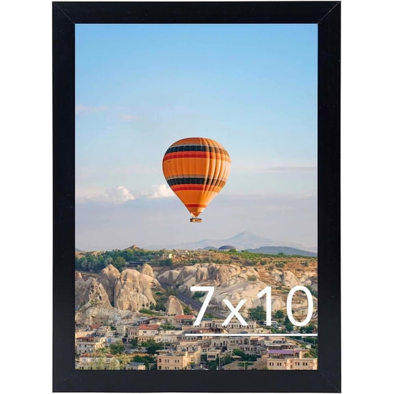 7x10 Picture Frame for Wall Hanging or Tabletop, Wall Mounting Horizontally or Vertically, 7 x 10 Wall Gallery Poster Photo Frames for 7 by 10 Photos, Black
