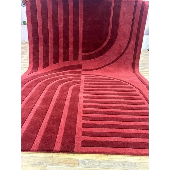 7x10 Rug Hand-Tufted Nz Wool Soft Beautiful soft Quality office Kitchen thickness 14 mm Home Living Room Bedroom Kichan