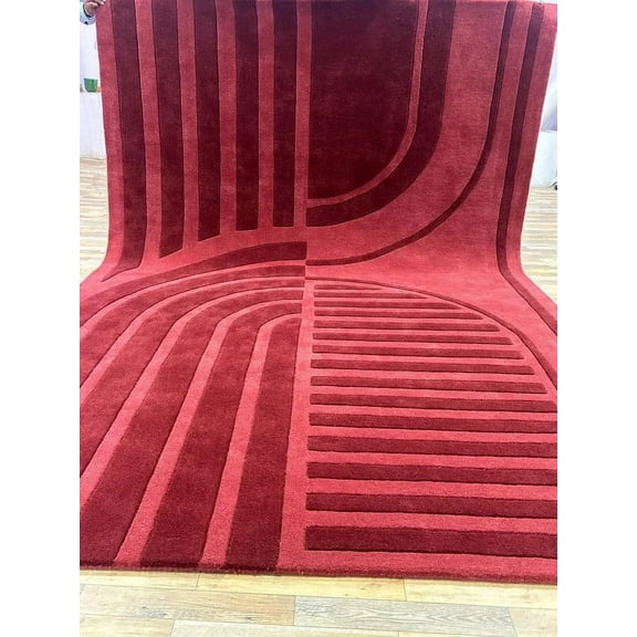 7x10 Rug Hand-Tufted Nz Wool Soft Beautiful soft Quality office Kitchen thickness 14 mm Home Living Room Bedroom Kichan