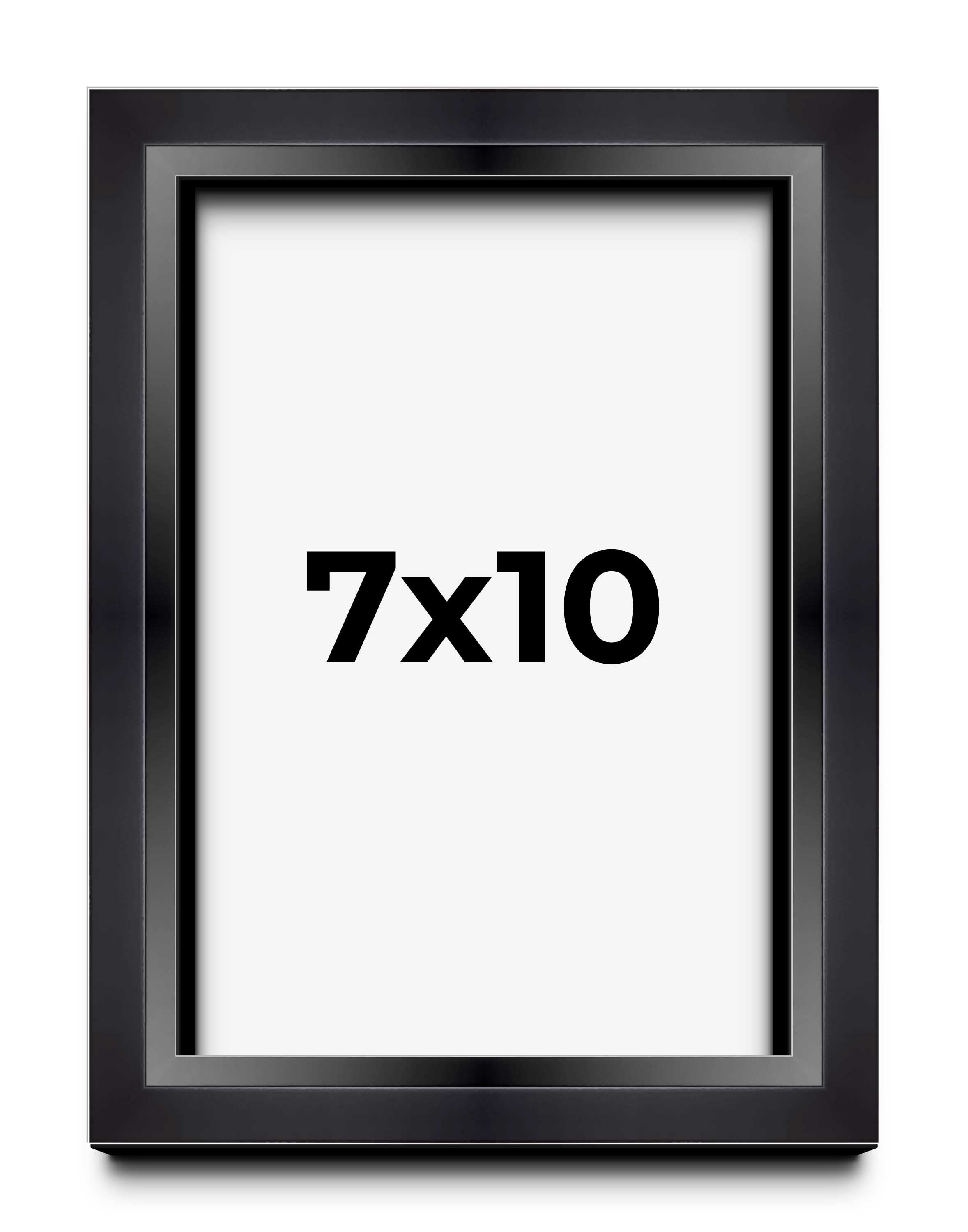 7x10 Shadow Box Frame Black | 1.25 inches Deep Real Wood Contemporary ...