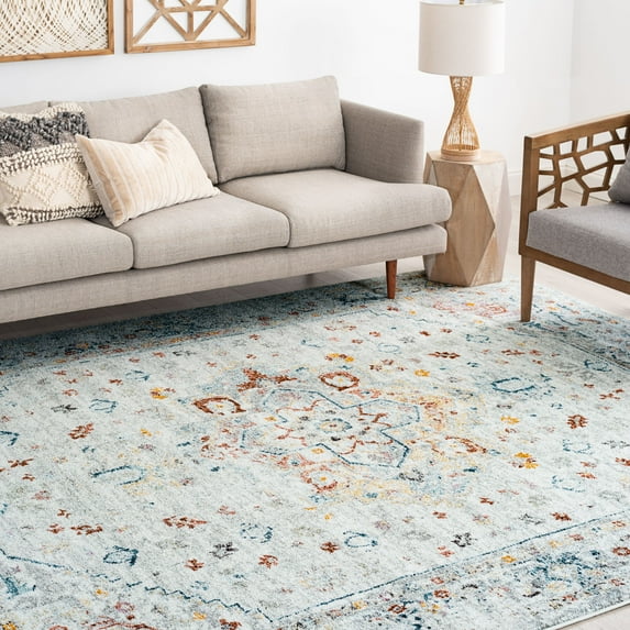7x10 Traditional Cream Large Area Rugs for Living Room | Bedroom Rug | Dining Room Rug | Indoor Entry or Entryway Rug | Kitchen Rug | Alfombras para Salas 6'7'' x 9'6''