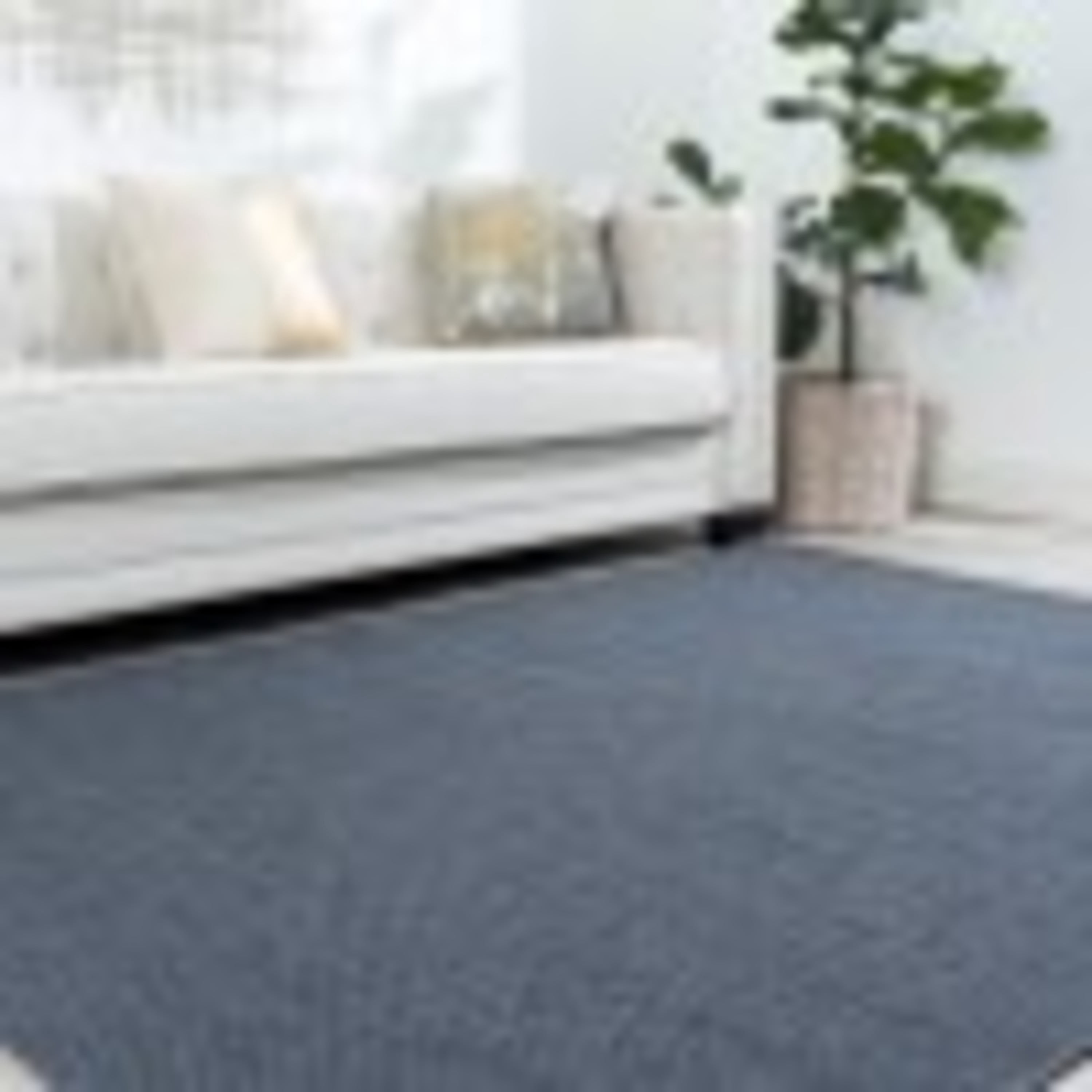 7x10 Water Resistant, Large Indoor Outdoor Rugs for Patios, Front Door Entry, Entryway, Deck, Porch, Balcony | Outside Area Rug for Patio | Charcoal, Solid | Size: 6'7'' x 9'10''
