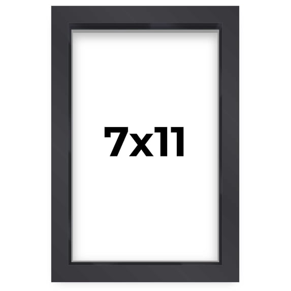 7x11 Black Shadowbox Frame - Interior Size 7x11 by 1 Inches - Made to ...