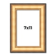 thumbnail image 1 of 7x11 Frame Gold Plein Aire Solid Wood Picture Frame Width 2 Inches | Interior Frame Depth 0.5, 1 of 8