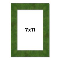7x11 Frame Green Burl Solid Wood Picture Frame | 1.75 Inches Moulding Width | Interior Frame Depth