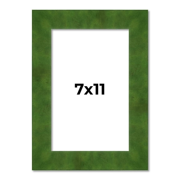 7x11 Frame Green Burl Solid Wood Picture Frame | 1.75 Inches Moulding Width | Interior Frame Depth