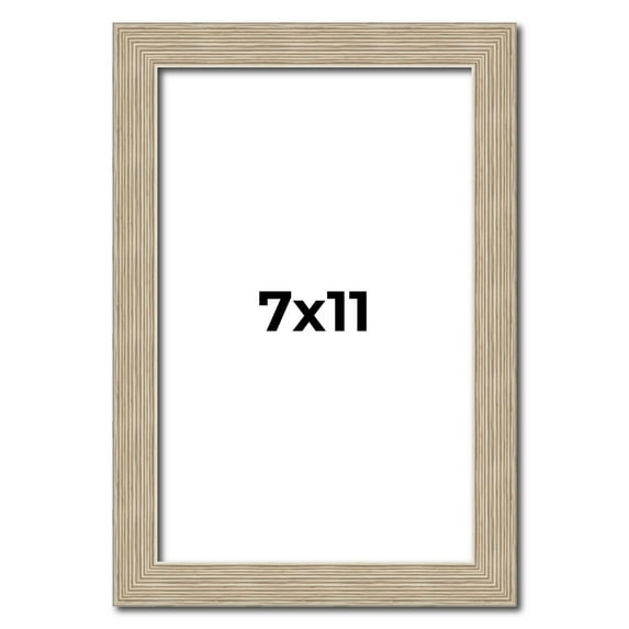 7x11 Frame Grey Solid Wood Picture Frame Width 1 Inches | Interior Frame Depth 0.5 Inches |