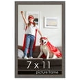thumbnail image 1 of 7x11 Textured Grey Picture Frame - UV Acrylic, Foam Board Backing, Hanging Hardware, 1 of 8