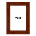 thumbnail image 1 of 7x11 Walnut Brown Veneer Real Wood Picture Frame Width 1.75 inches | Interior Frame Depth 0.5, 1 of 8