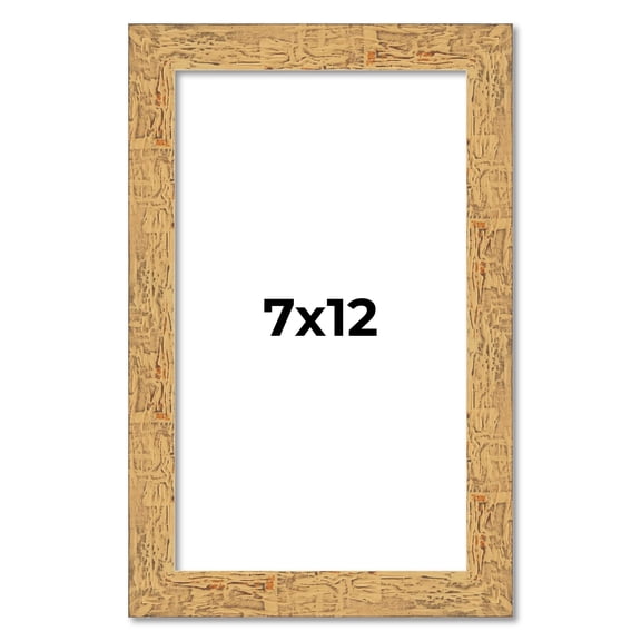 7x12 Frame Beige Real Wood Picture Frame Width 1.25 inches | Interior Frame Depth 0.5 inches |