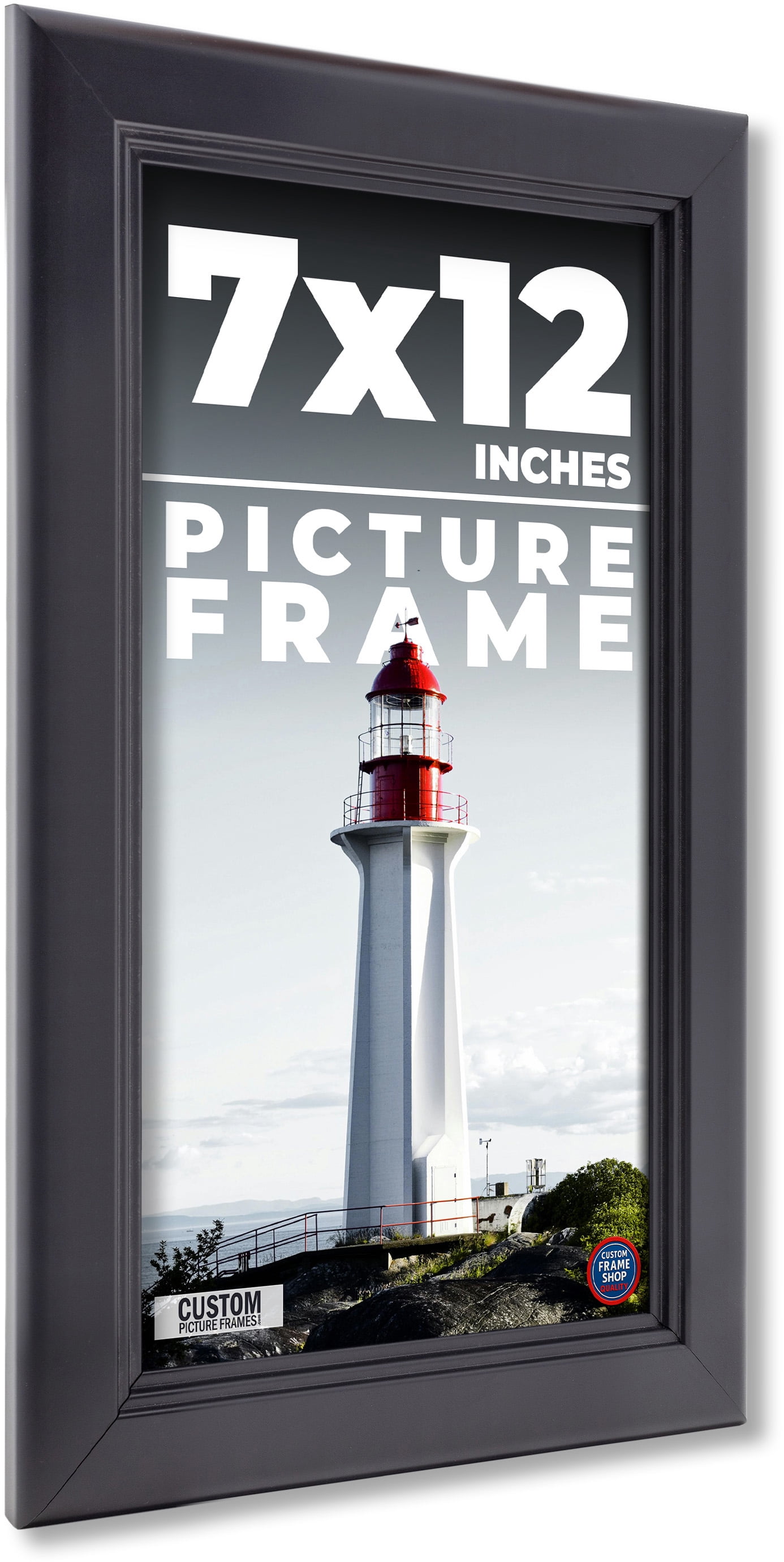 7x12 Frame Black Passaggi Solid Wood Picture Frame Width 1.5 Inches ...