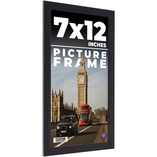 7x12 Frame Black Real Wood Picture Frame Width 0.75 inches | Interior ...
