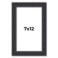 thumbnail image 1 of 7x12 Frame Black Real Wood Picture Frame Width 1.25 Inches | Interior Frame Depth 0.5 Inches |, 1 of 8