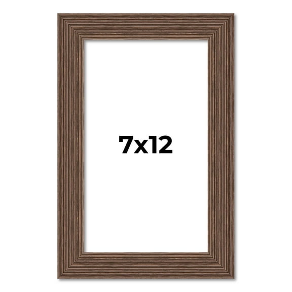 7x12 Frame Brown Distressed Barnwood Picture Frame | Rustic Farmhouse Photo Frame Includes UV