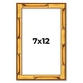 thumbnail image 1 of 7x12 Frame Gold Bamboo Solid Wood Picture Frame | 0.75 Inch Moulding Width | Interior Frame Depth, 1 of 8