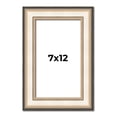 thumbnail image 1 of 7x12 Frame Gold Silver Plein Aire 2" Inch Wide Moulding Solid Wood Picture Frame | Modena, 1 of 8
