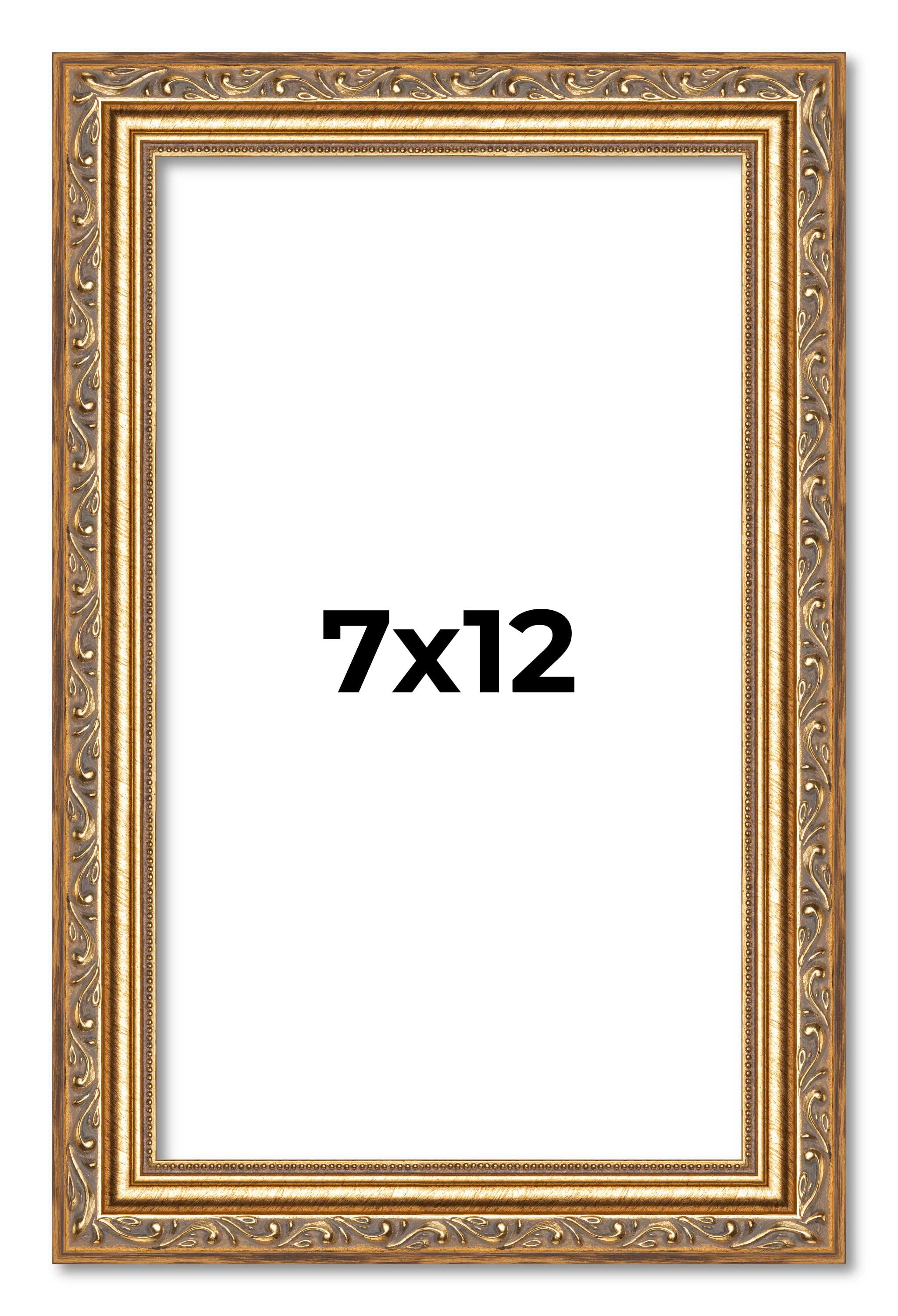 7x12 Frame Gold Solid Wood Picture Frame Width 1.25 Inches | Interior ...