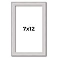 thumbnail image 1 of 7x12 Frame Silver Inner Slope Bevel Picture Frame | 1 Inch Moulding Width | 0.75 Inch Rabbet Depth, 1 of 8